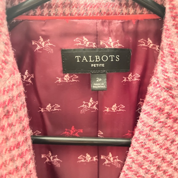 Talbots, Size 2P, burgundy blazer - Picture 2 of 4